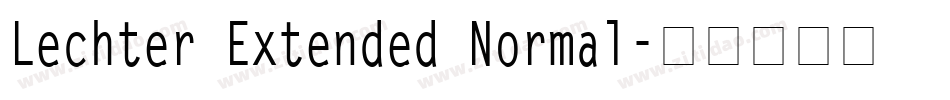 Lechter Extended Normal字体转换